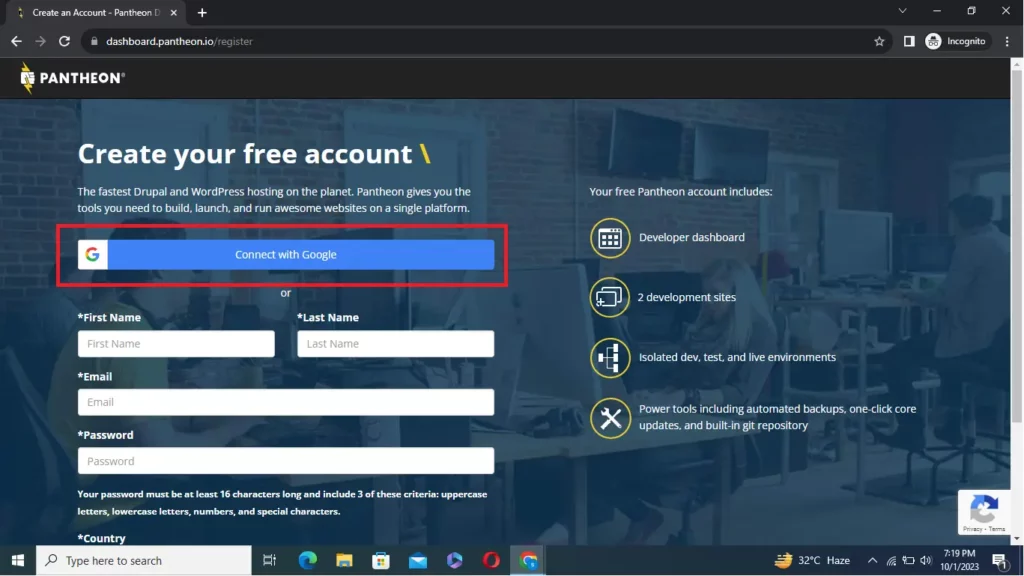 Connect With Google Account